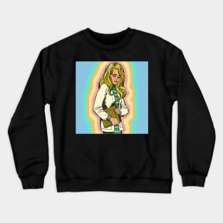 Vintage 60s Illustration Crying Girl #2 Artwork Crewneck Sweatshirt